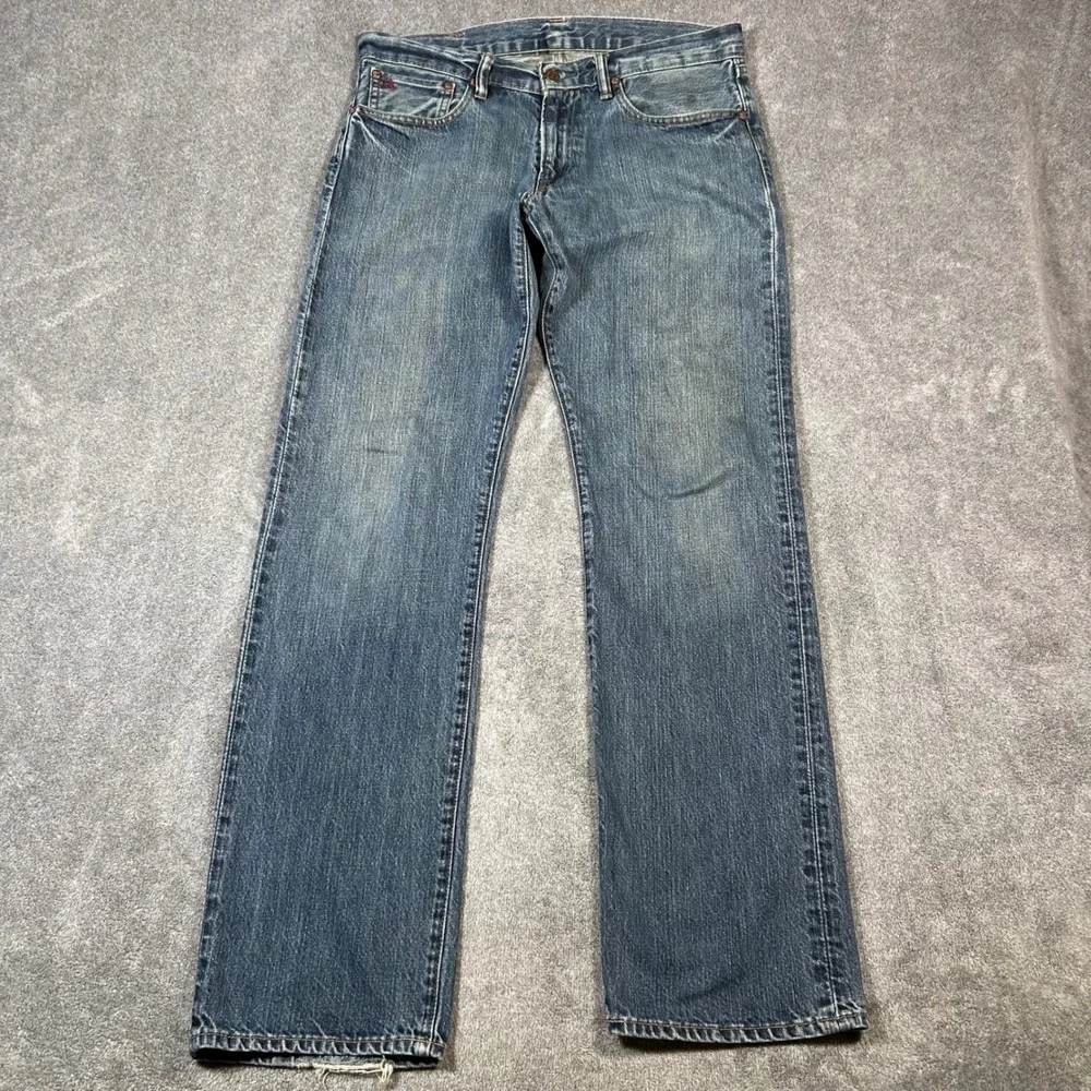 Polo Ralph Lauren Classic 867 Jeans Mens 34x33 Blue Denim Straight Leg Wash VTG